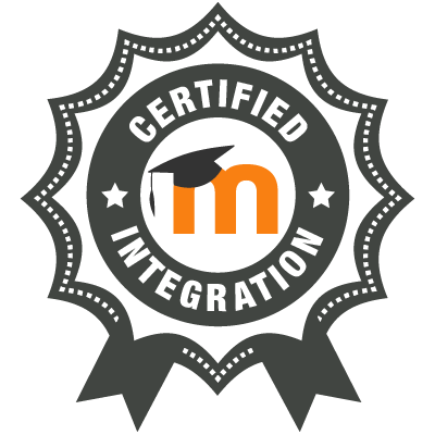 Certified integration badge featuring a graduation cap and orange "m" logo.