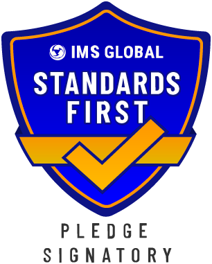 Standards First Pledge Unterzeichner-Badge.
