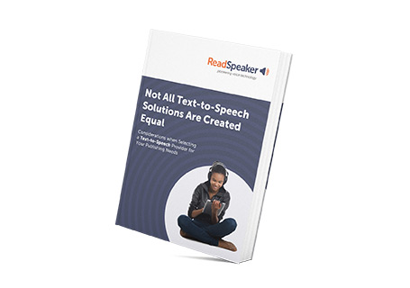 Cover des Leitfadens zur Auswahl eines Text-to-Speech-Anbieters.