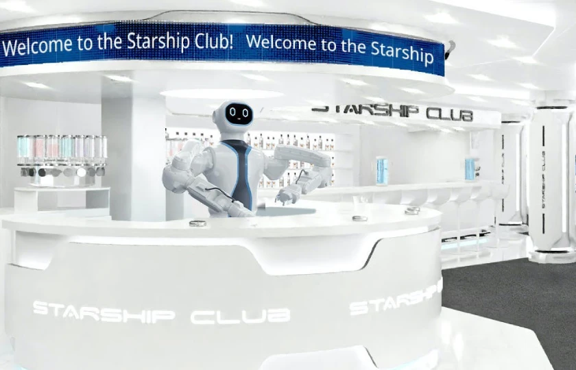 Conversational Humanoid Robotic Bartender Entertains Guests at the MSC Virtuosa Starship Club