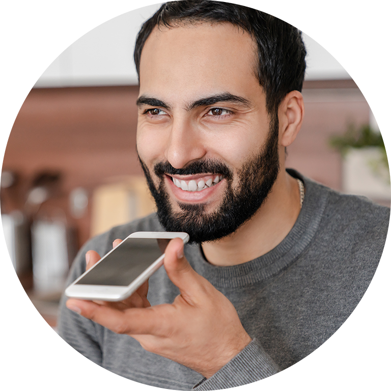 Fintech end user enjoying a mobile banking experience