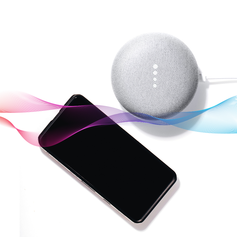 Smart speaker and mobile phone