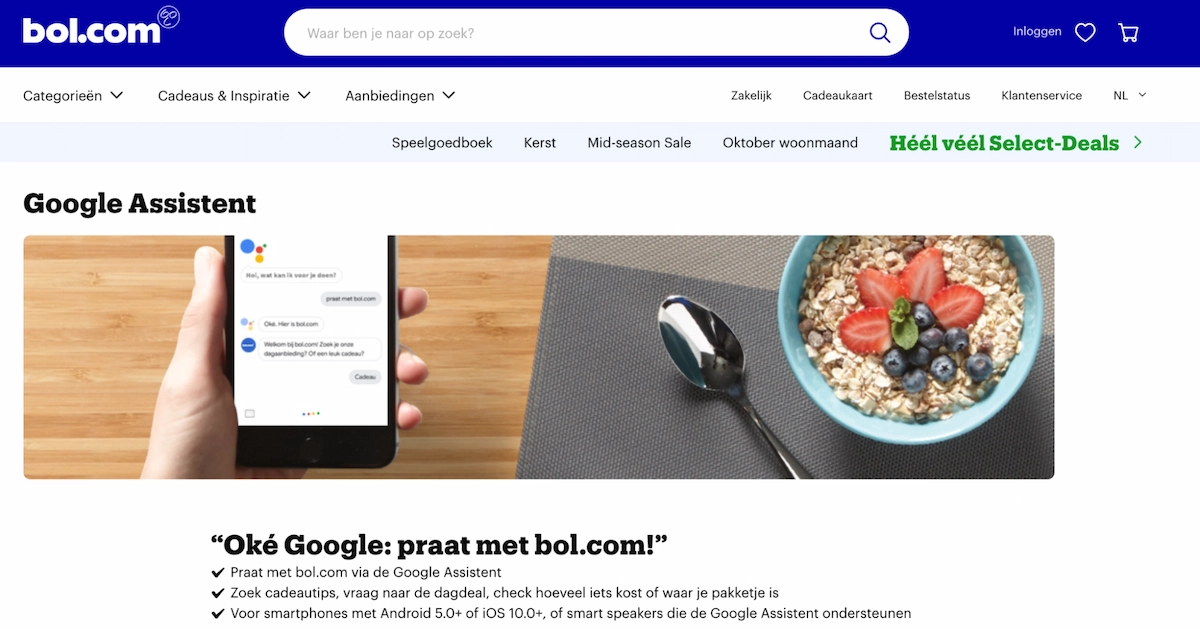 Speaking Style in TTS Interaction - bol.com’s Google Assistant Voice App
