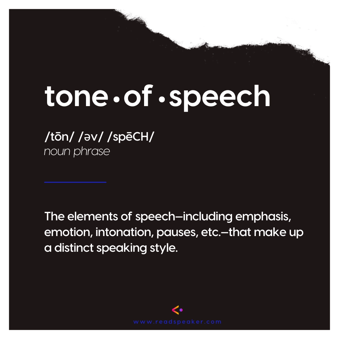 What is tone of speech in brand communications?