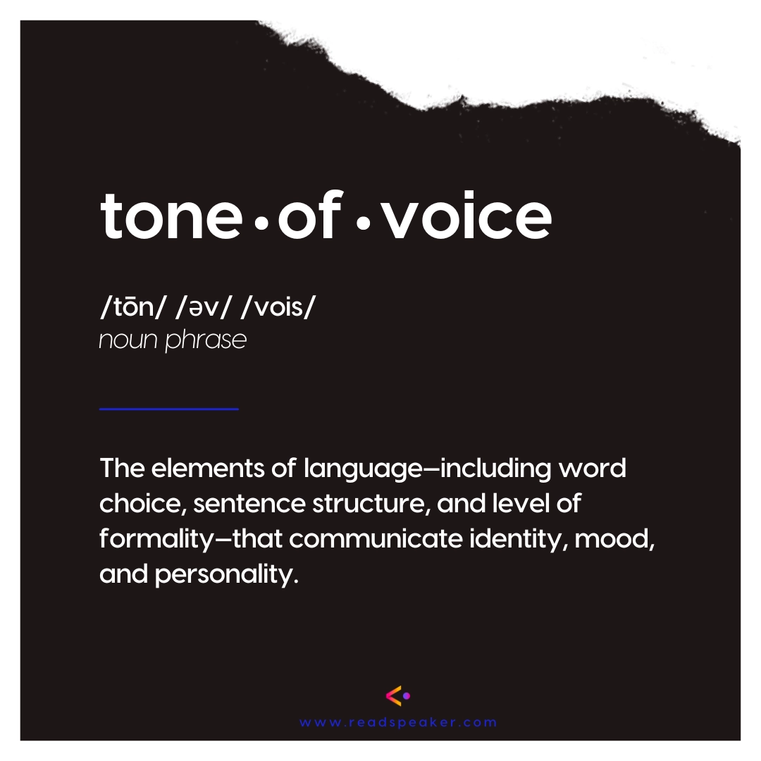 What is tone of voice in communication for brands?