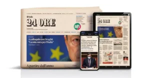 A newspaper front page with an editorial about the european union.