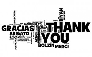 Thank you note for many languages