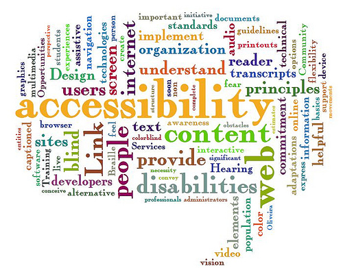 web accessibility word cloud