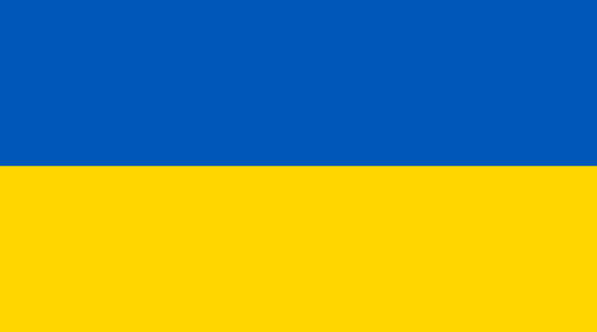 Image depicts the blue and yellow of the Ukrainian flag