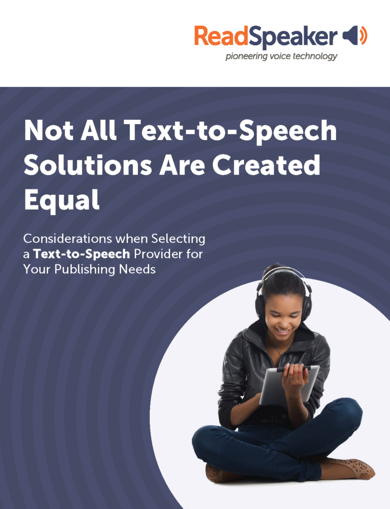 Not All Text-to-Speech Solutions Are Created Equal white paper thumbnail image