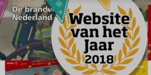 De brandweer Nederland website van het jaar 2018.